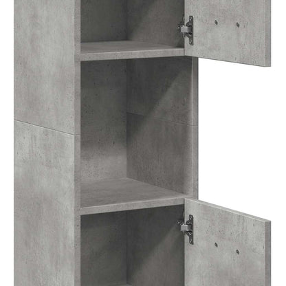 Bathroom Hanging Cabinet Concrete Grey 30x30x130 cm