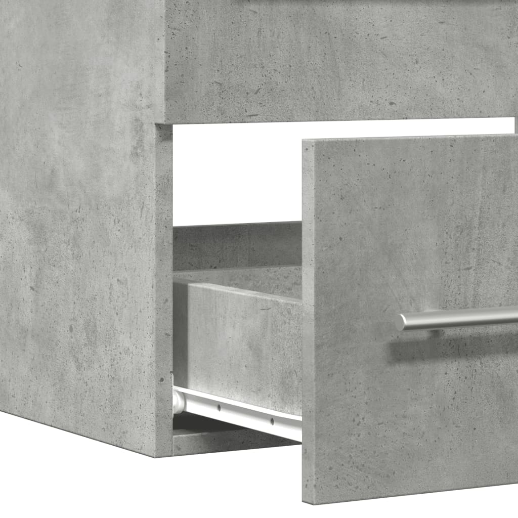 Sink Cabinet Concrete Grey 60x38,5x48 cm Engineered Wood