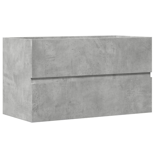 Bathroom Hanging Cabinet Concrete Grey 80x38.5x45 cm Engineered Wood