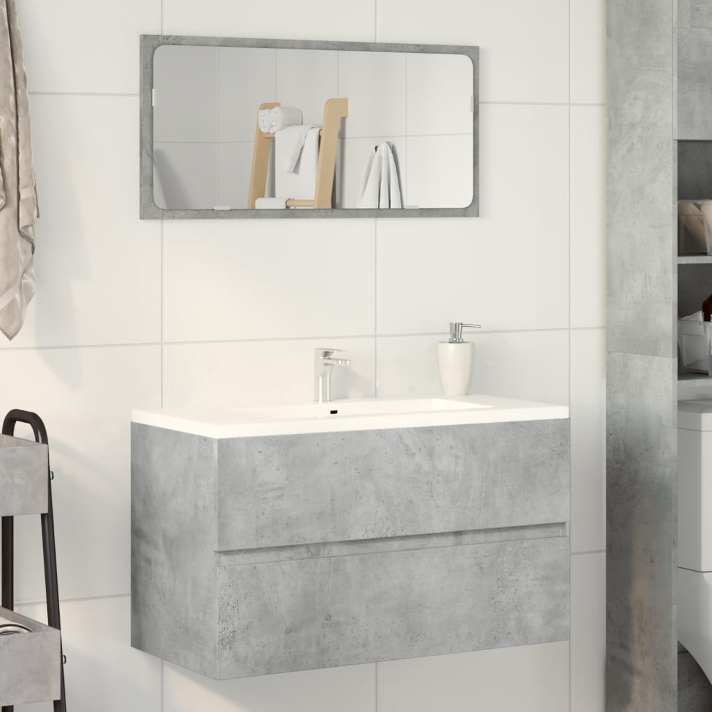 Bathroom Hanging Cabinet Concrete Grey 80x38.5x45 cm