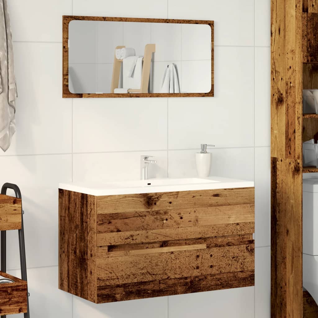 Bathroom Hanging Cabinet Old Wood 80x38,5x45 cm Engineered Wood