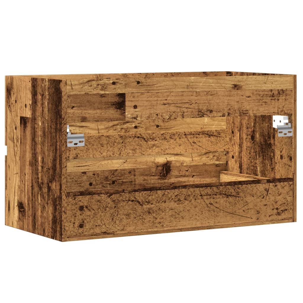 Bathroom Hanging Cabinet Old Wood 80x38,5x45 cm Engineered Wood