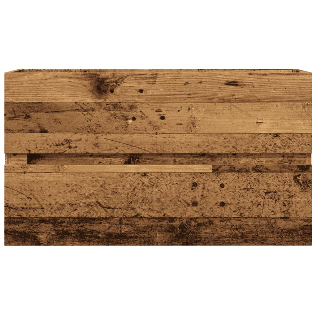 Sink Cabinet Old Wood 90x38,5x45 cm Engineered Wood