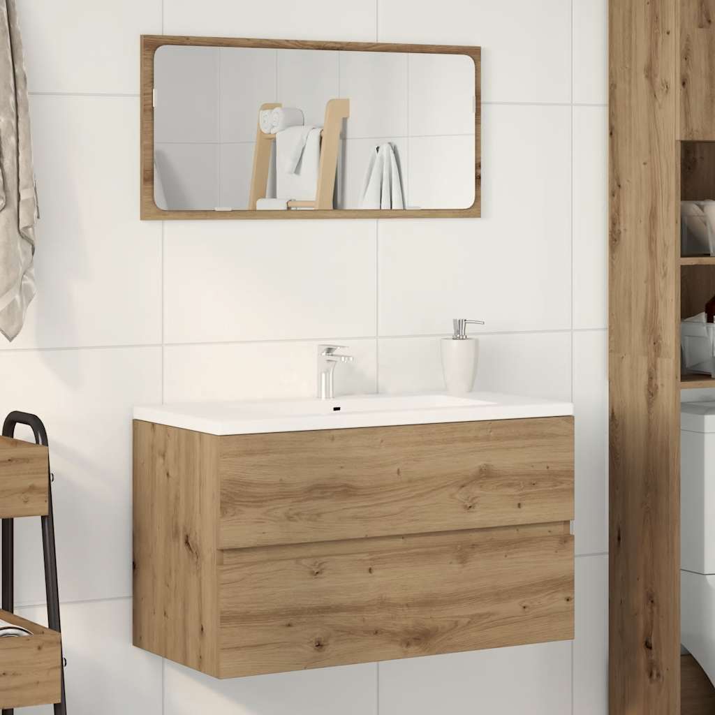 Sink Cabinet Artisian Oak 90x38.5x45 cm Engineered Wood