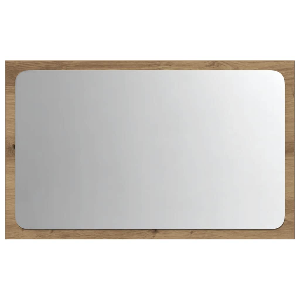 Bathroom Mirror with LED Light Artisan Oak 60x8.5x38 cm