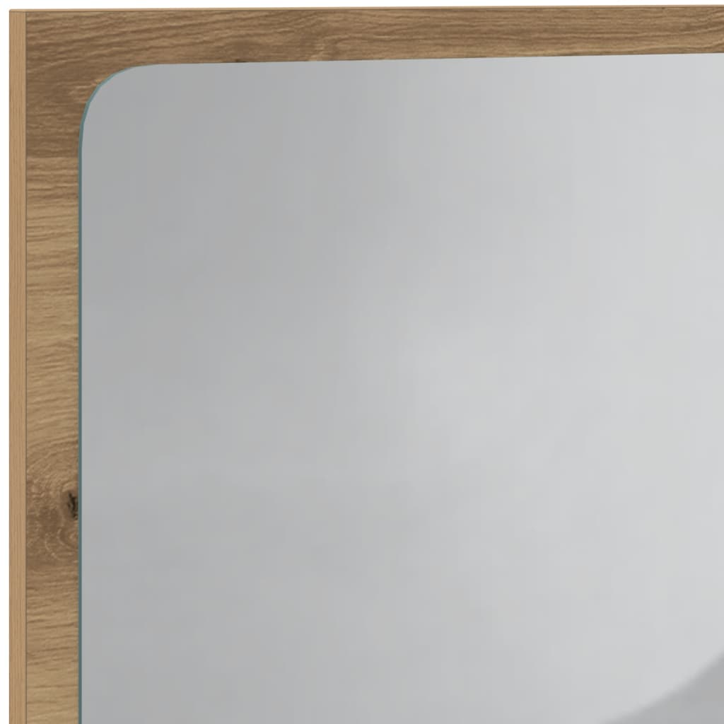 Bathroom Mirror with LED Light Artisan Oak 60x8.5x38 cm