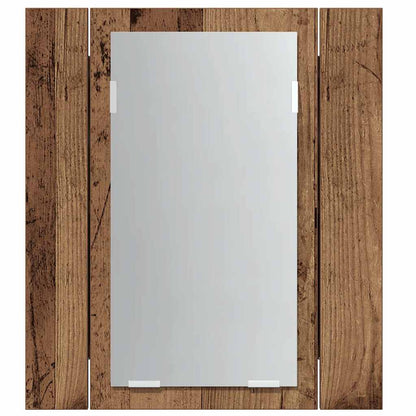 LED Bathroom Mirror Cabinet Old Wood 40x12x45 cm Engineered Wood
