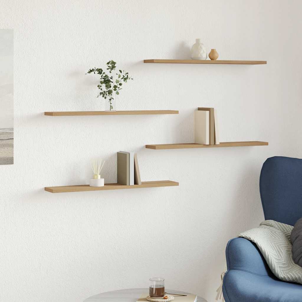 Wall Shelves 4 pcs Artisan Oak 60x20x1,5 cm Engineered Wood