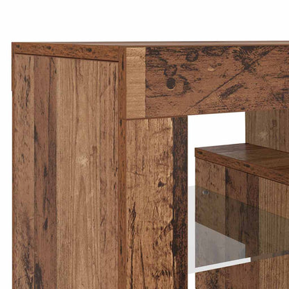 TV Cabinet with LED Lights Old Wood 120x36,5x40 cm Engineered Wood