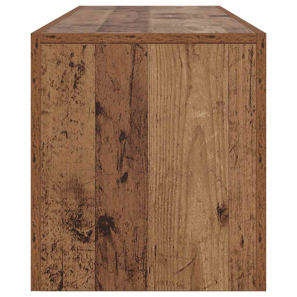 TV Cabinet with LED Lights Old Wood 140x36,5x40 cm Engineered Wood