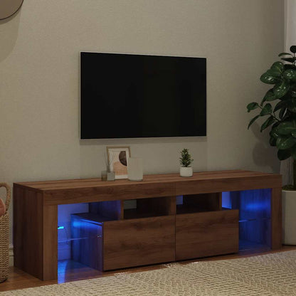 TV Cabinet with LED Lights Artisan Oak 140x36,5x40 cm Engineered Wood
