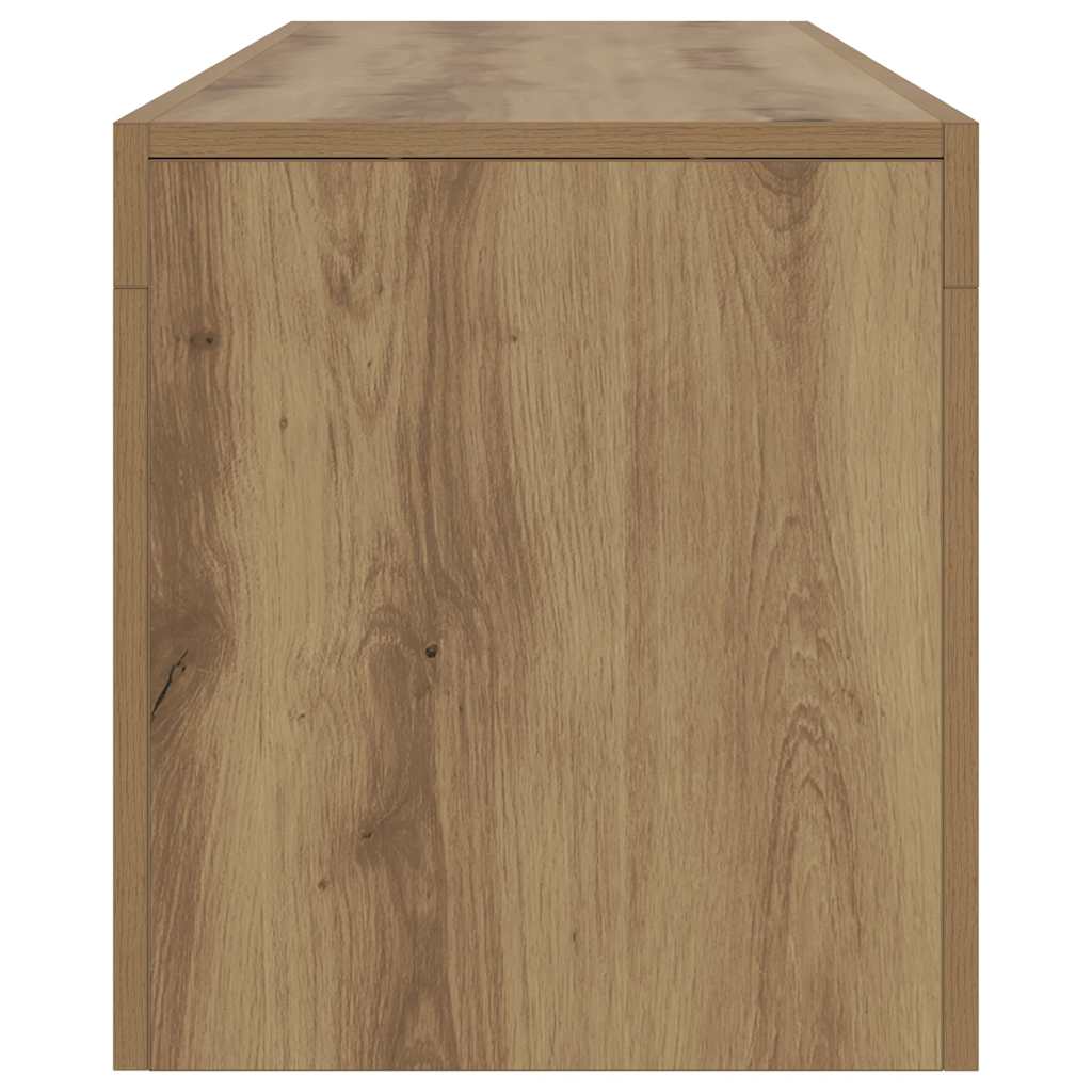 TV Cabinet with LED Lights Artisan Oak 140x36,5x40 cm Engineered Wood