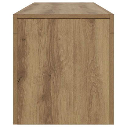 TV Cabinet with LED Lights Artisan Oak 140x36,5x40 cm Engineered Wood