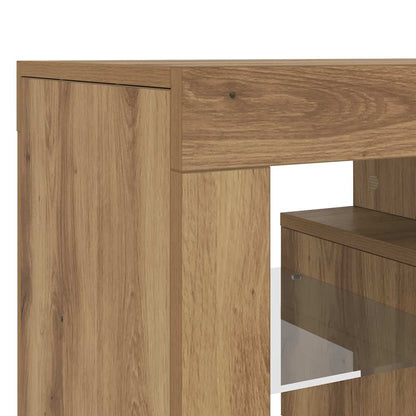 TV Cabinet with LED Lights Artisan Oak 140x36,5x40 cm Engineered Wood