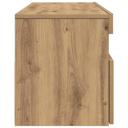 TV Cabinet with LED Lights Artisan Oak 120x35x40 cm