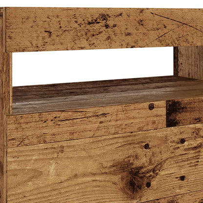 TV Cabinet with LED Lights Old Wood 60x35x40 cm Engineered Wood