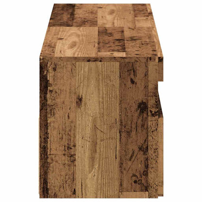 2 Piece TV Cabinet Set with LED Lights Old Wood Engineered Wood