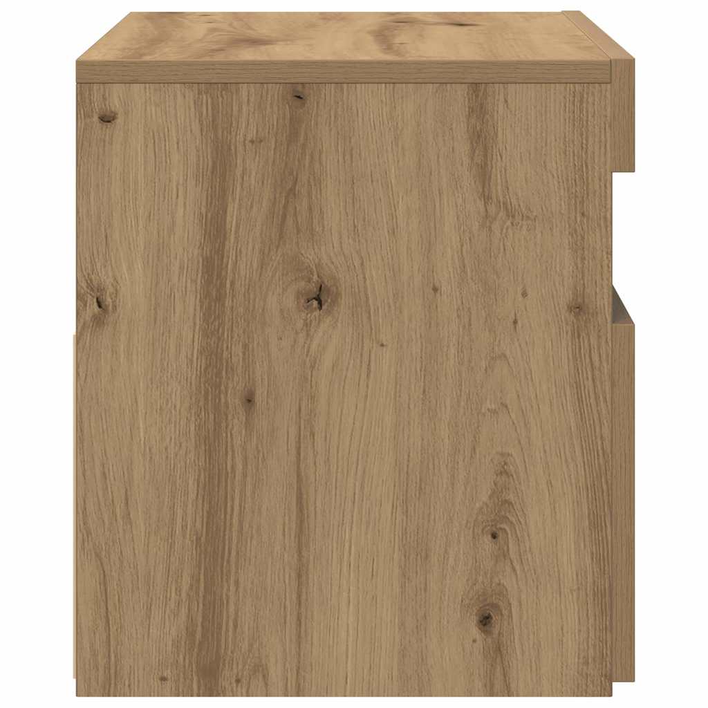 TV Cabinet with LED Lights Artisan Oak 60x35x40 cm Engineered Wood