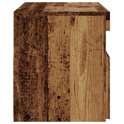 2 Piece TV Cabinet Set with LED Lights Old Wood Engineered Wood