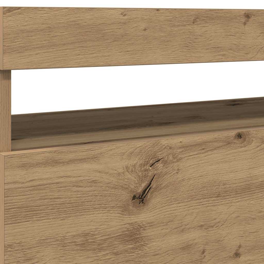 2 Piece TV Cabinet Set with LED Lights Artisan Oak Engineered Wood