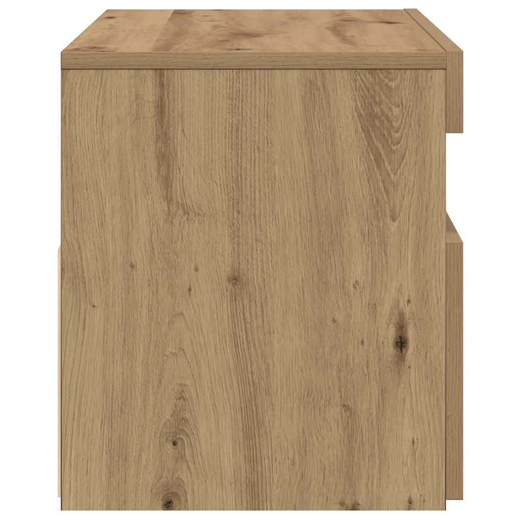 TV Cabinets with LED Lights 2 pcs Artisan Oak Engineered Wood