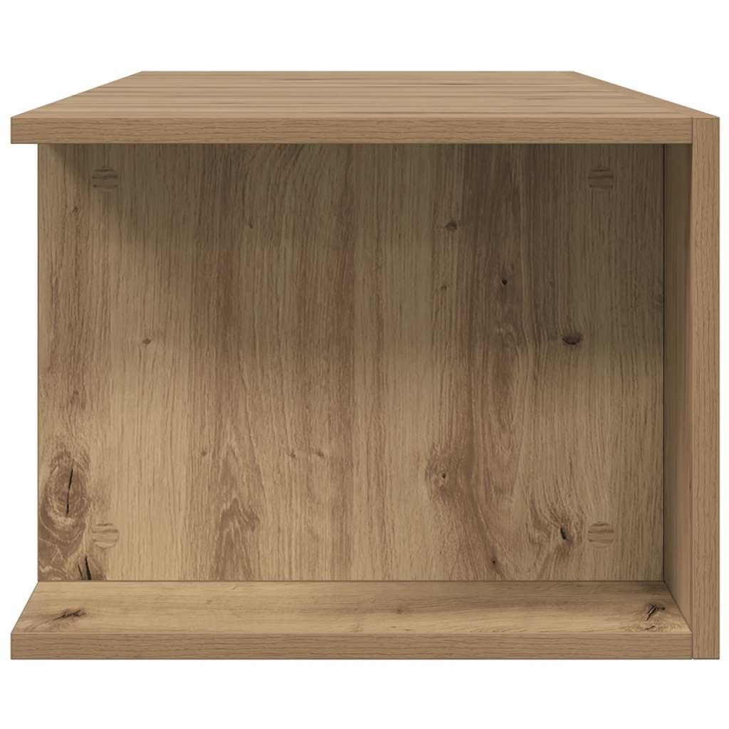 TV Cabinet with LED Lights Artisan Oak 135x39x30 cm Engineered Wood