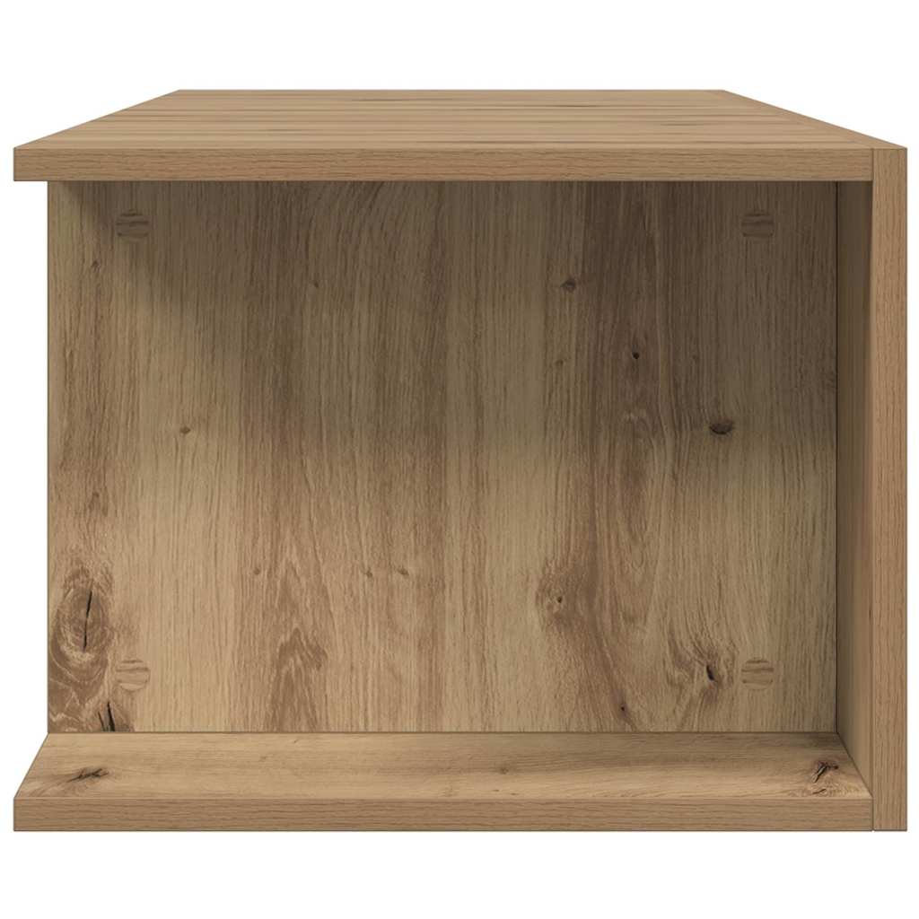 TV Cabinet with LED Lights Artisan Oak 90x39x30 cm Engineered Wood