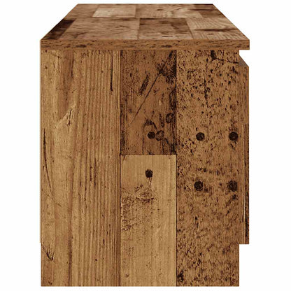 TV Cabinet with LED Lights Old Wood 120x30x36 cm Engineered Wood