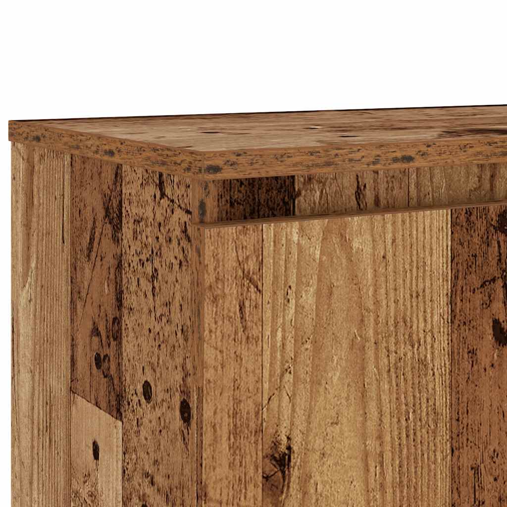 TV Cabinet with LED Lights Old Wood 120x30x36 cm Engineered Wood