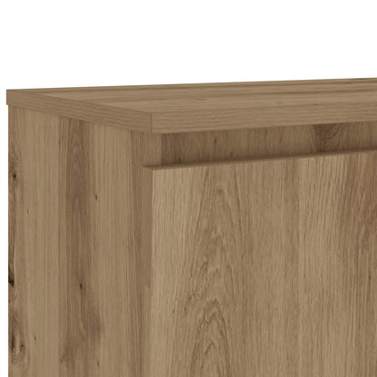 TV Cabinet with LED Lights Artisan Oak 120x30x36 cm Engineered Wood