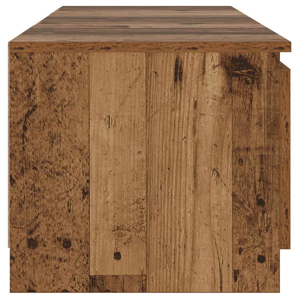 TV Cabinet with LED Lights Old Wood 140x40x36 cm Engineered Wood