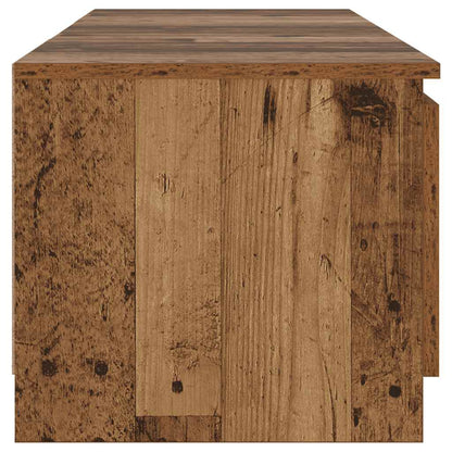 TV Cabinet with LED Lights Old Wood 140x40x36 cm Engineered Wood
