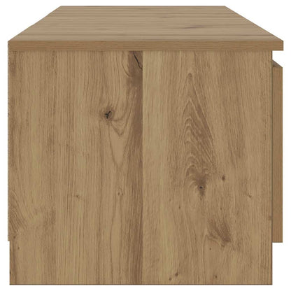 TV Cabinet with LED Lights Artisan Oak 140x40x36 cm Engineered Wood