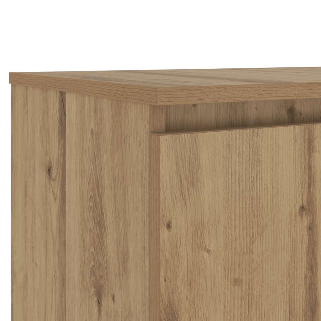 TV Cabinet with LED Lights Artisan Oak 140x40x36 cm Engineered Wood