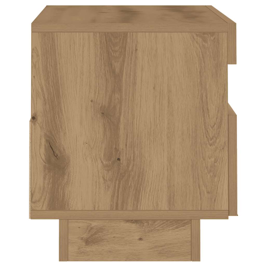 TV Cabinet with LED Lights Artisian Oak 80x35x40 cm