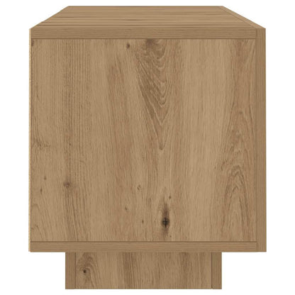 TV Cabinet with LED Lights Artisian Oak 160x35x40 cm Engineered Wood