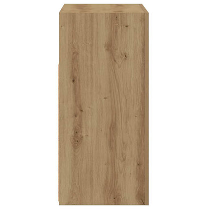 Sideboard with LED Lights Artisan Oak 80x35x75 cm