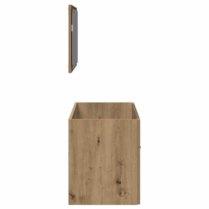 Bathroom Cabinet with Mirror Artisan Oak Engineered Wood