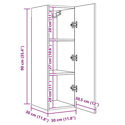 2 Piece TV Cabinet Set Old Wood 30,5x30x90 cm Engineered Wood