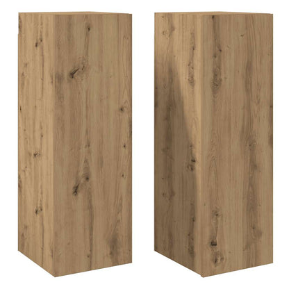 TV Cabinets 2 pcs Artisan Oak 30.5x30x90 cm Engineered Wood
