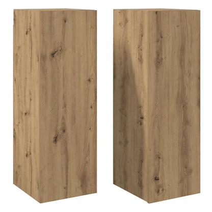 2 Piece TV Cabinet Set Artisan Oak 30,5x30x90 cm Engineered Wood