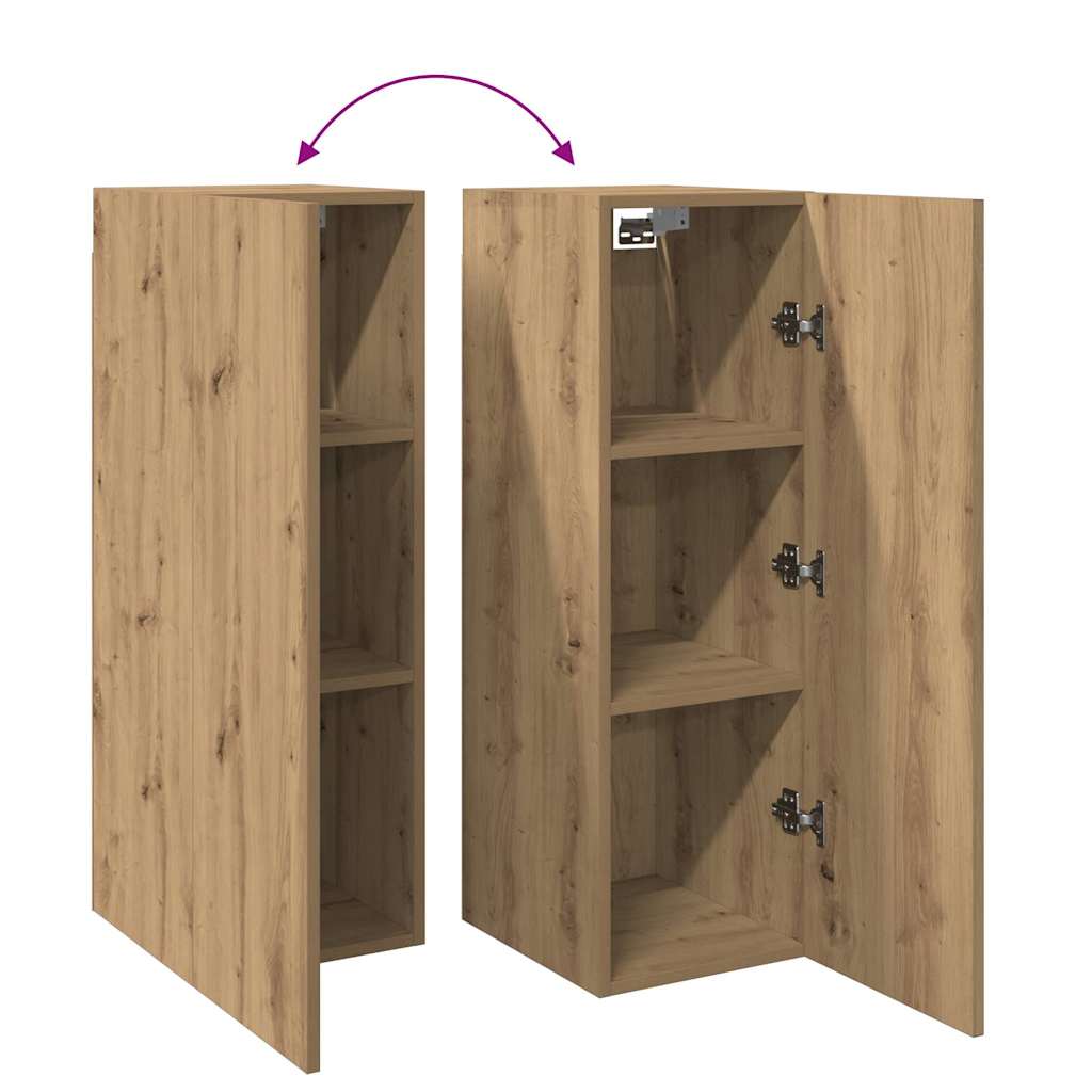 TV Cabinets 2 pcs Artisan Oak 30.5x30x90 cm Engineered Wood