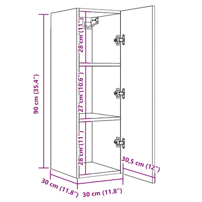 2 Piece TV Cabinet Set Artisan Oak 30,5x30x90 cm Engineered Wood