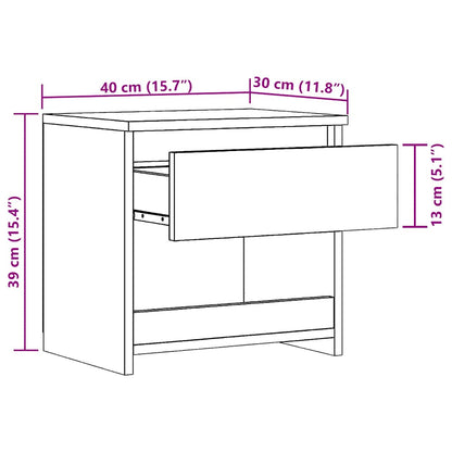 Bedside Cabinets 2 pcs Artisan Oak 40x30x39 cm Engineered Wood