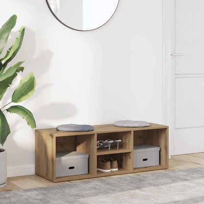 Shoe Storage Bench Artisan Oak 105x35x35 cm Engineered Wood