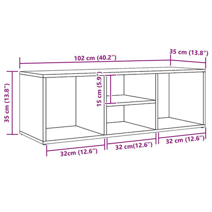 Shoe Storage Bench Artisan Oak 105x35x35 cm Engineered Wood