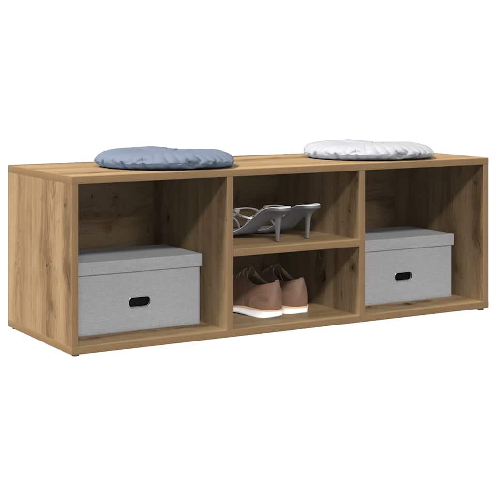 Shoe Storage Bench Artisan Oak 105x35x35 cm Engineered Wood