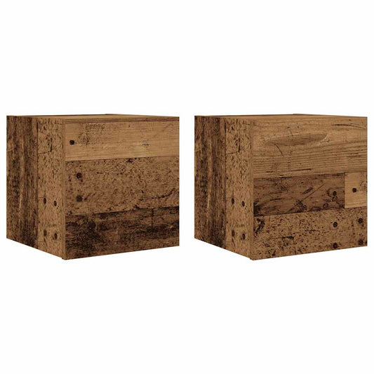 Wall Mounted TV Cabinet 2 pcs Old Wood 30.5x30x30 cm
