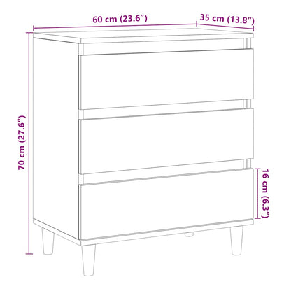 Sideboard Old Wood 60x35x70 cm Engineered Wood