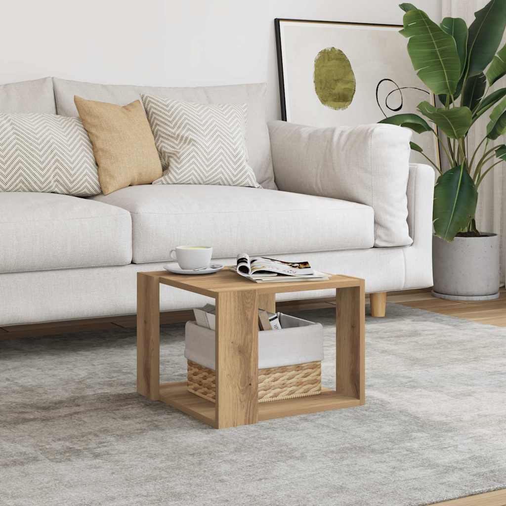 Coffee Table Artisan Oak 40x40x30 cm Engineered Wood